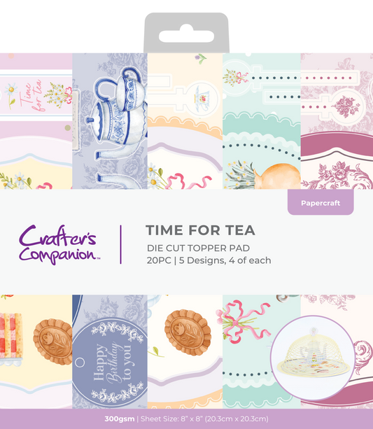Crafter's Companion 8"x8" Topper Pad - Time for Tea
