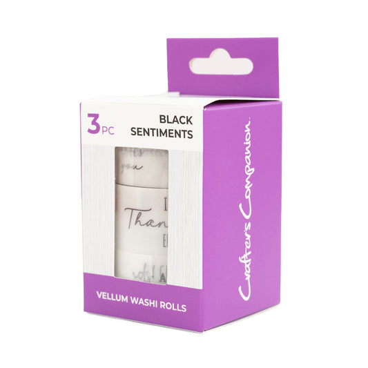 Crafters Companion Vellum Wash Rolls - Black Sentiments