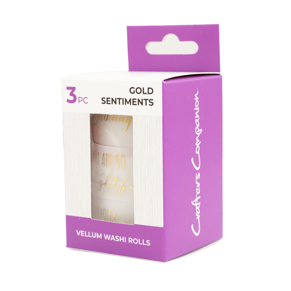 Crafters Companion Vellum Wash Rolls - Gold Sentiments