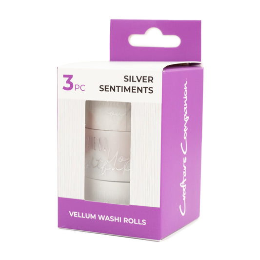 Crafters Companion Vellum Wash Rolls - Silver Sentiments
