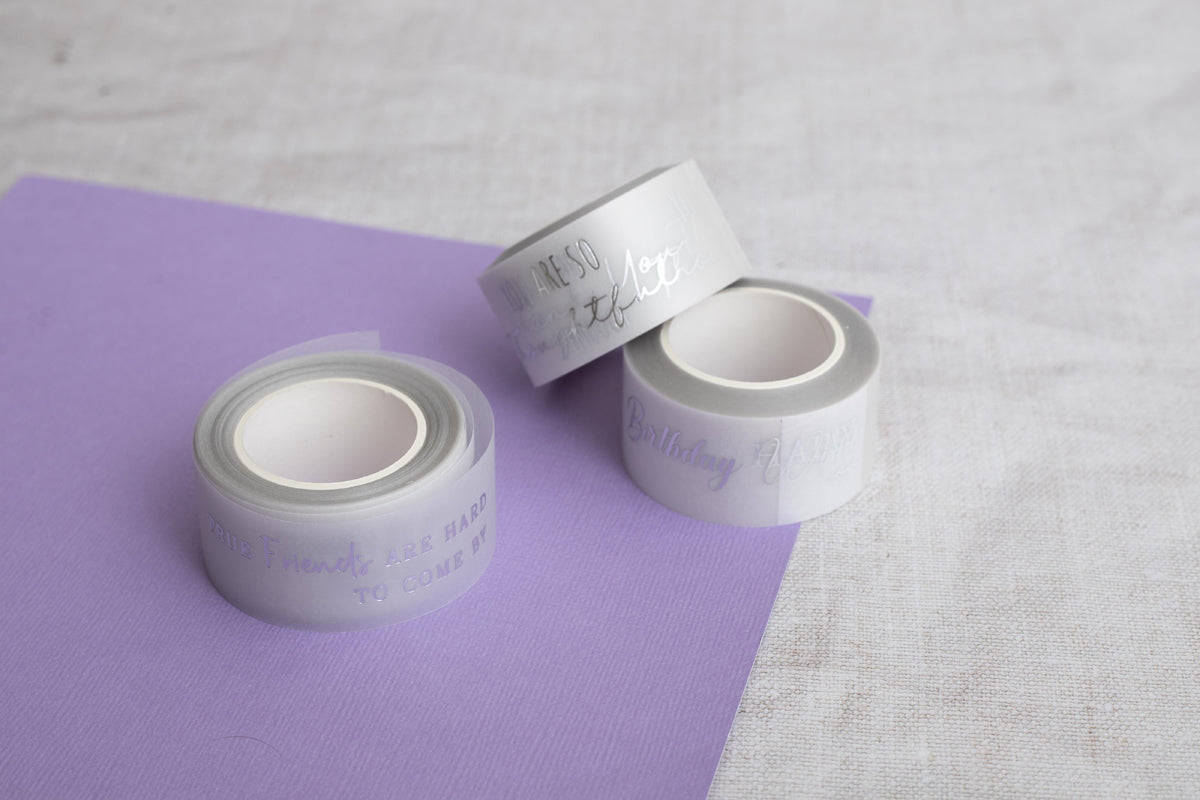 Crafters Companion Vellum Wash Rolls - Silver Sentiments