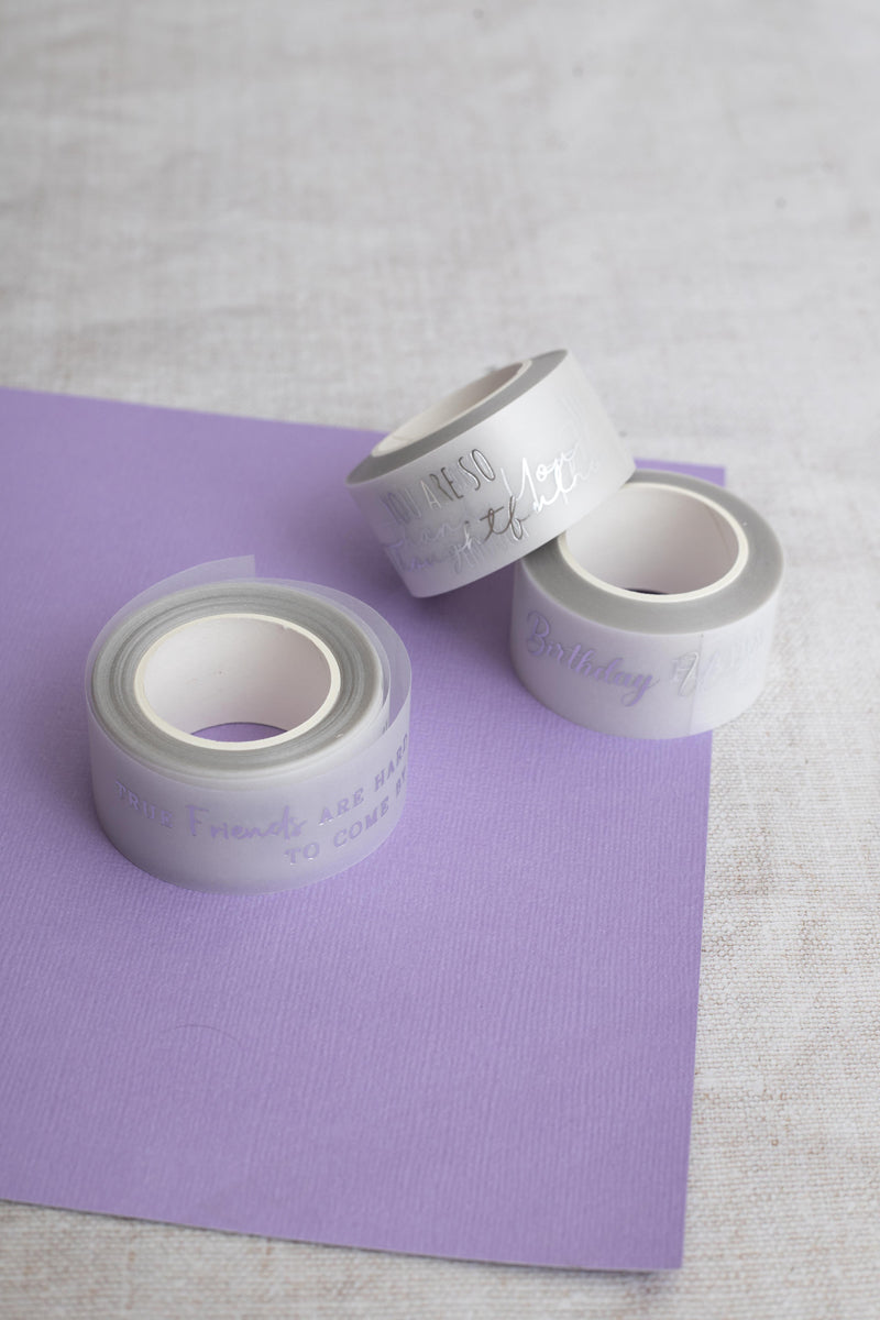 Crafters Companion Vellum Wash Rolls - Silver Sentiments