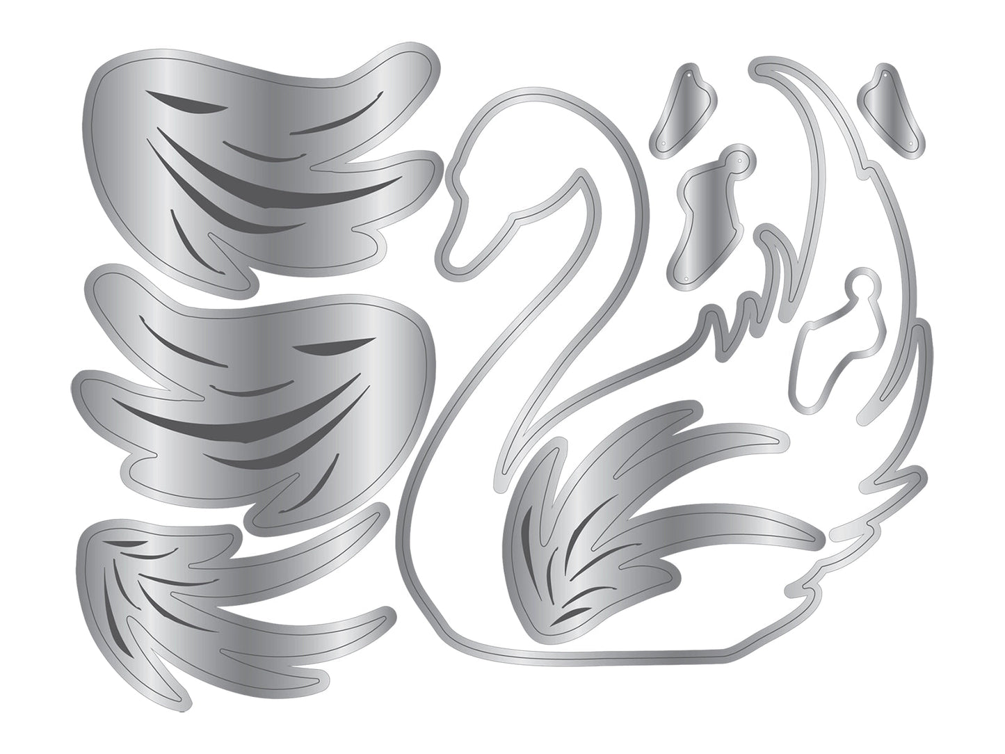 Wildwood Whimsy - Elegant Swan Metal Die Set