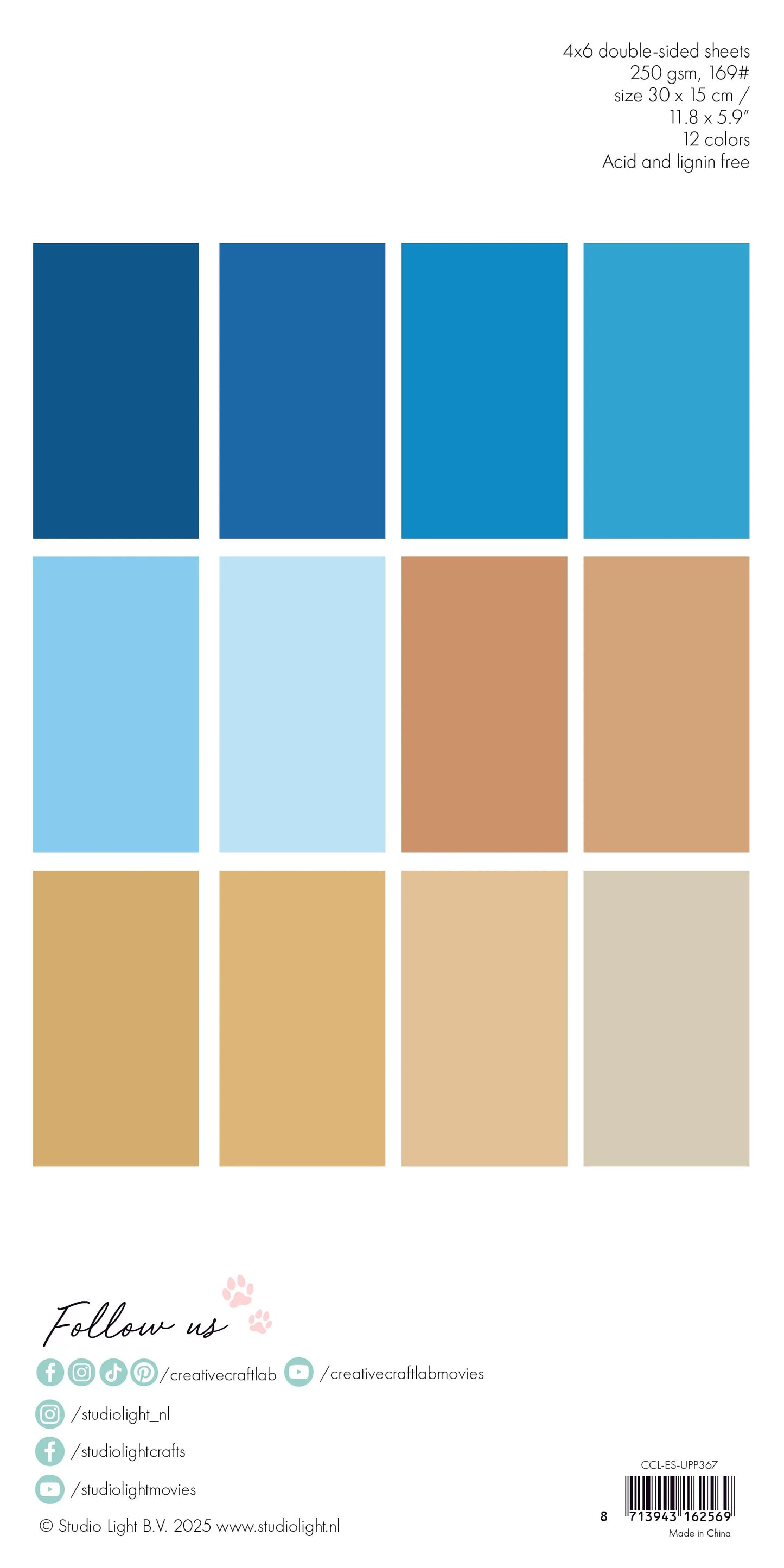 CCL Unciolor Paper Pad Sand & Sea Essentials 24 Sheets