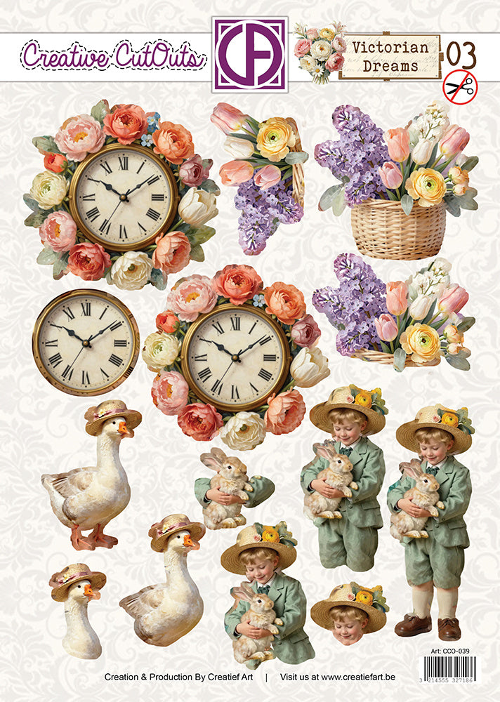 Creatief Art - 3D Die-Cut Sheet - Victorian Dreams 03