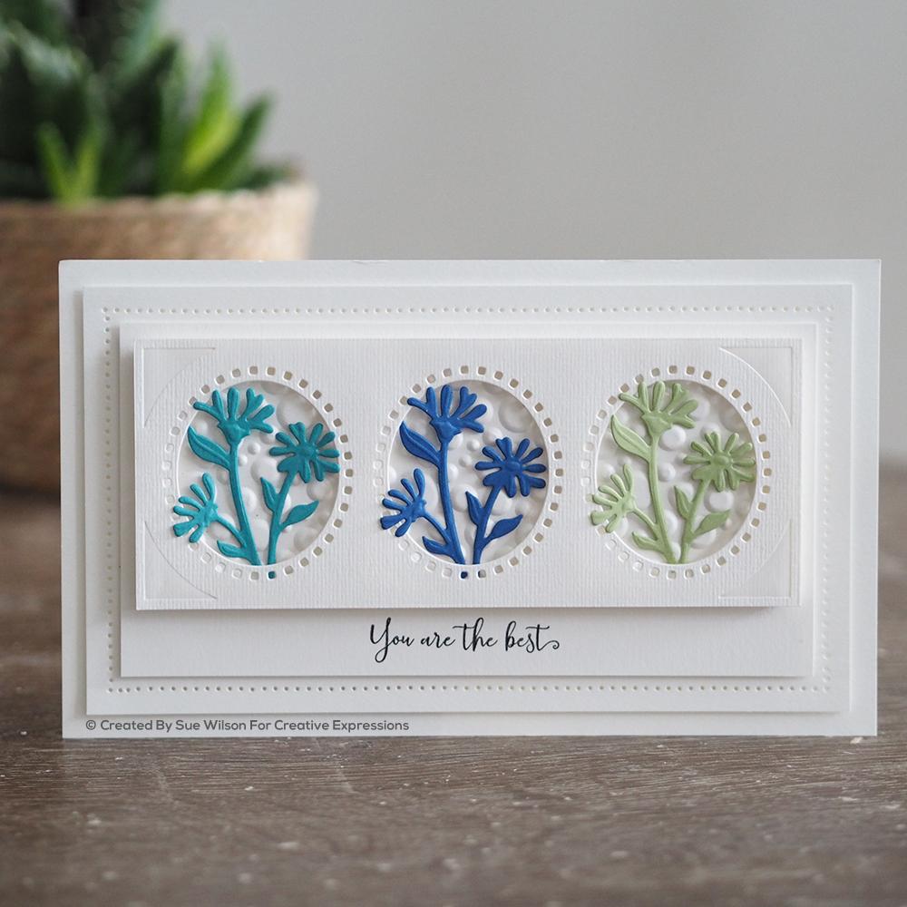 Sue Wilson Slimline Decorative Oval Aperture Trio Craft Die