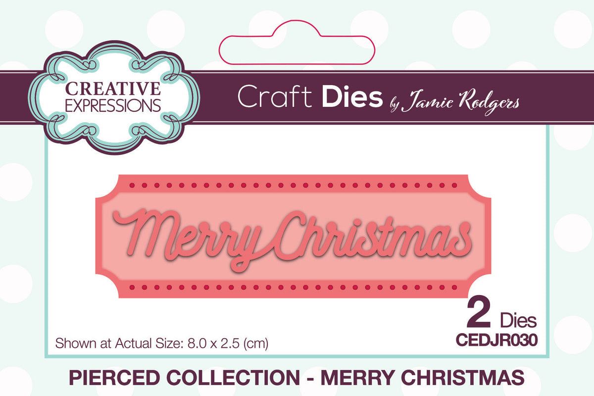 Creative Expressions Jamie Rodgers Pierced Merry Christmas Craft Die