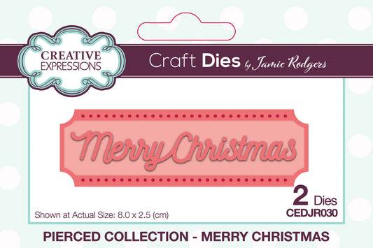 Creative Expressions Jamie Rodgers Pierced Merry Christmas Craft Die