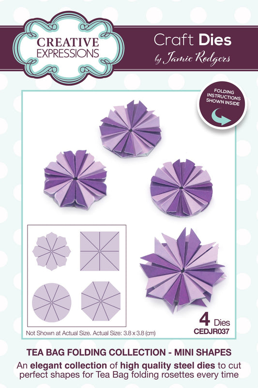 Creative Expressions Jamie Rodgers Tea Bag Folding Mini Shapes Craft Die