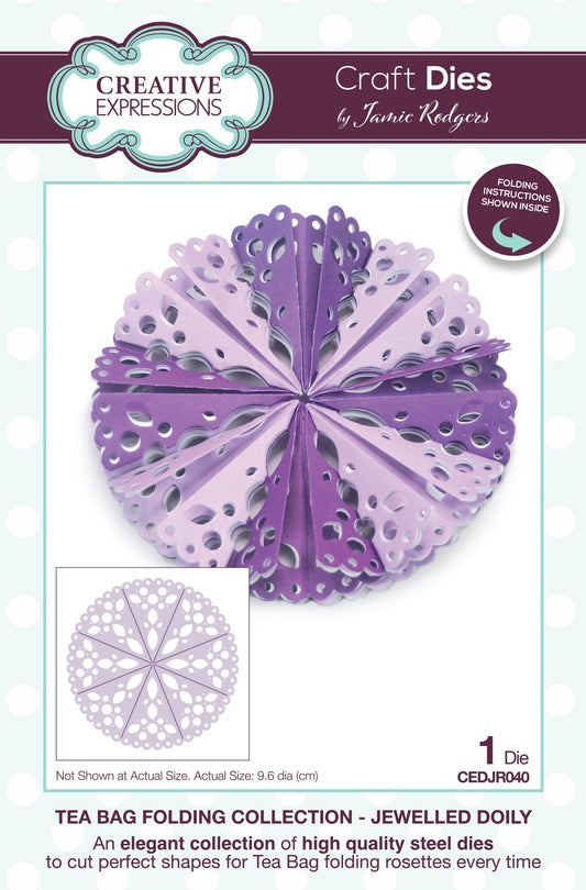 Creative Expressions Jamie Rodgers Tea Bag Folding Jewelled Doily Craft Die