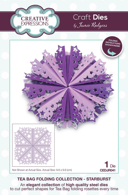 Creative Expressions Jamie Rodgers Tea Bag Folding Starburst Craft Die