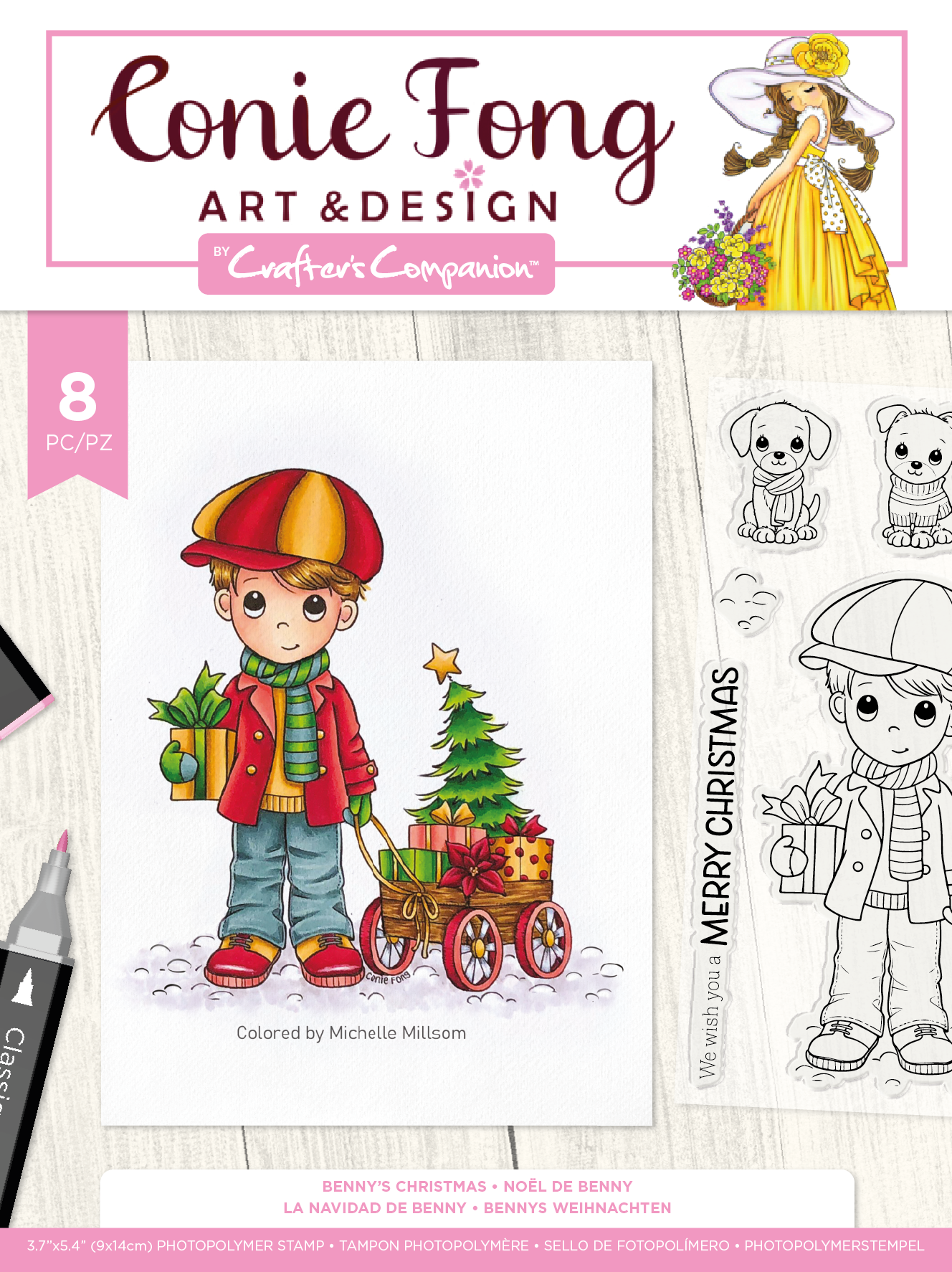 Conie Fong Photopolymer Stamp - Bennys Christmas
