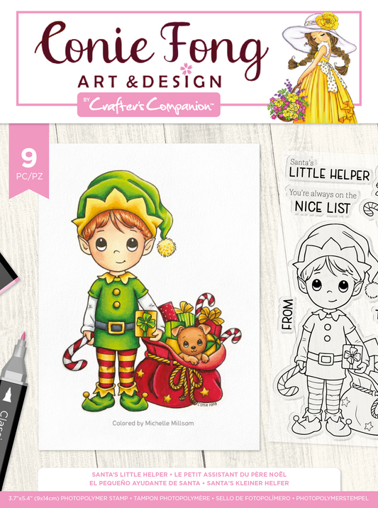 Conie Fong Photopolymer Stamp - SANTA'S LITTLE HELPER