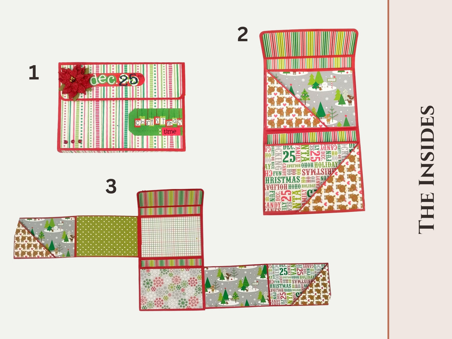 Craftreat Scrapbook Blank Quick Folio - Wallet - Black, Kraft and White