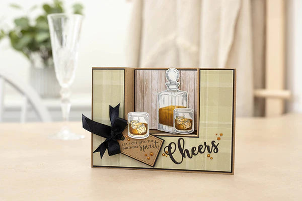 Gemini Cheers To You Stamp & Die - Whiskey Business