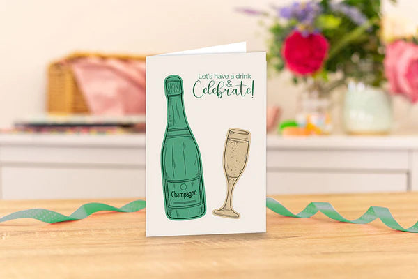 Gemini Cheers To You Stamp & Die - Champagne Celebrations