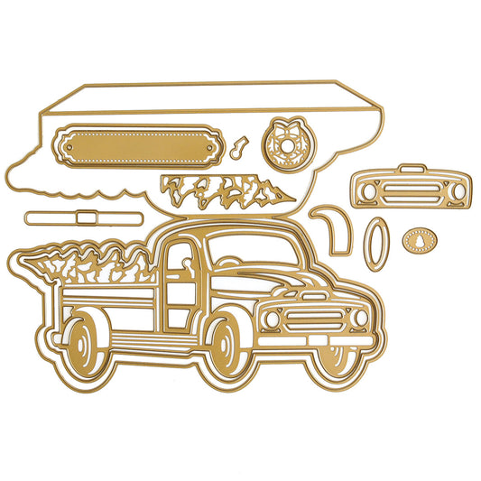 Christmas Truck Easel Die