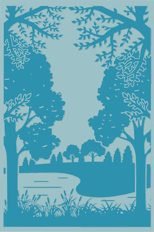 Nature's Garden - Kingfisher Collection - 6" x 4" Embossing Folder - By The River
