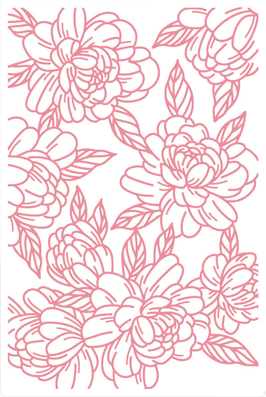 Sara Signature Floral Elegance Embossing Folder - Floral Delight
