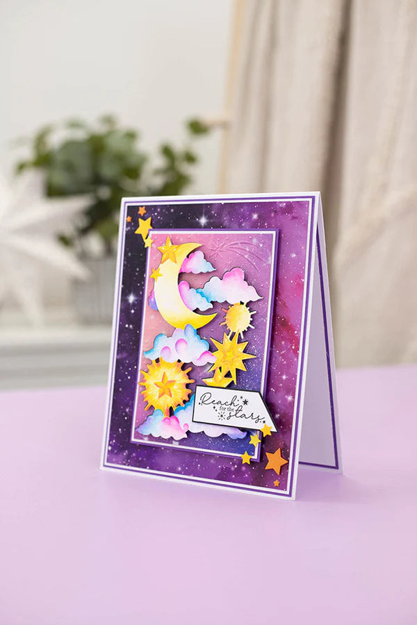Cosmic Collection 3D Embossing Folder and Die - Moon and Stars