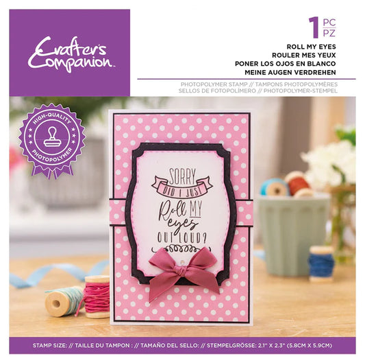 Crafters Companion - Photopolymer Stamp - Roll My Eyes