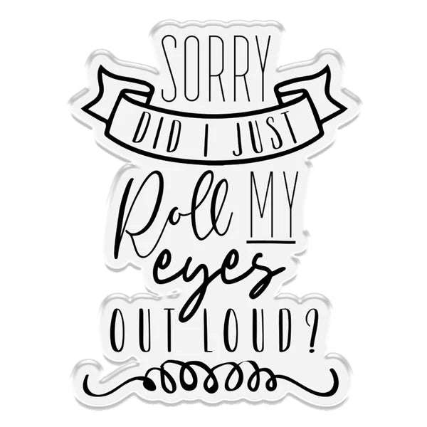 Crafters Companion - Photopolymer Stamp - Roll My Eyes