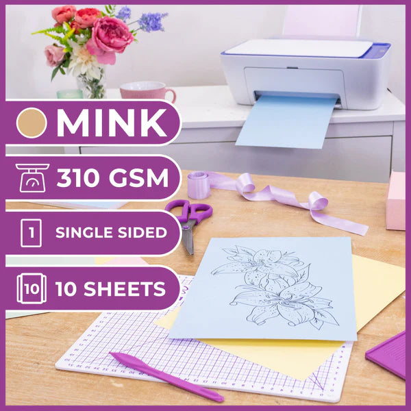 Crafter's Companion Centura Pearl Single Colour A4 10 Sheet Pack - Mink