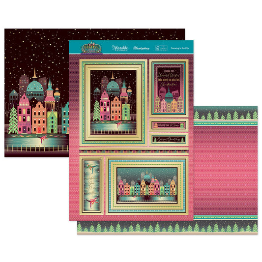 Snowing In The City Luxury Topper Set