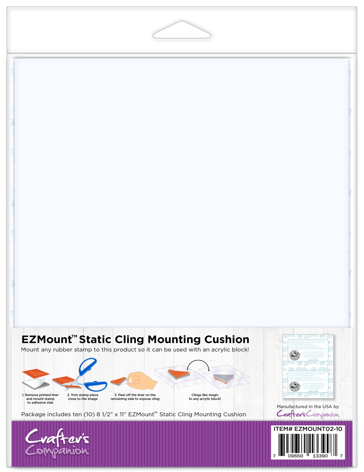 EZMOUNT Static Cling Mounting Foam (8.5" x 11") 1/8" Thick