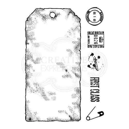 Woodware Clear Singles Old Paper Tag