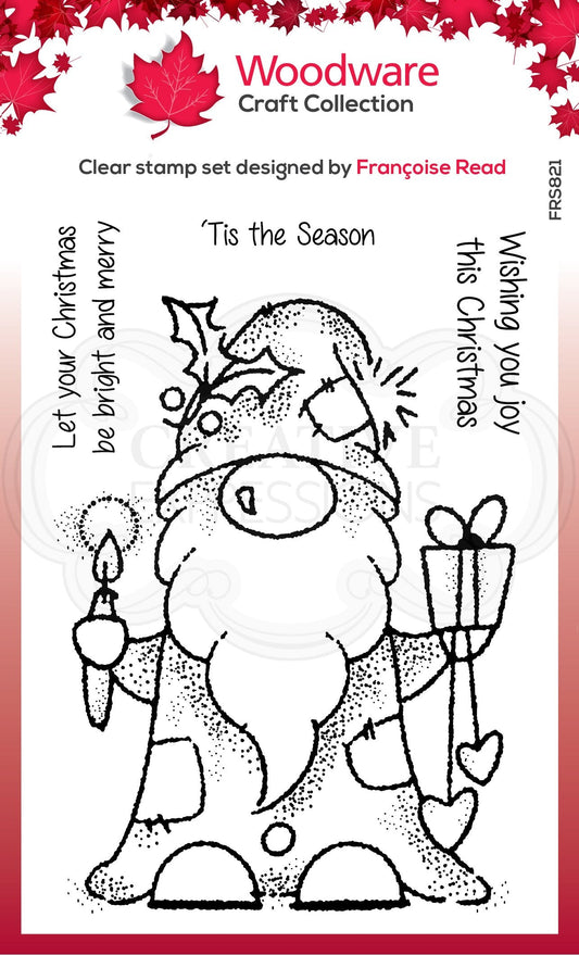 Woodware Clear Singles Seasonal Gnome  4 in x 6 in Stamp