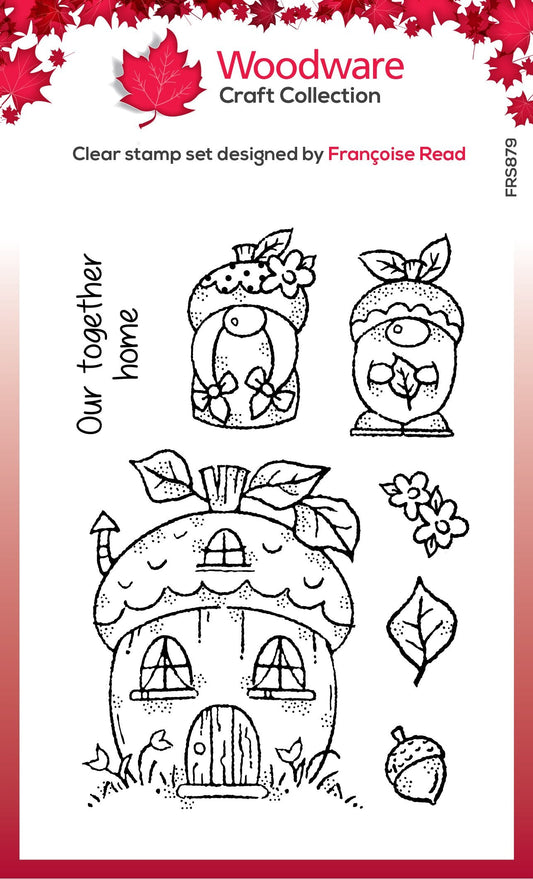 Woodware Clear Singles Acorn Gnomes 4 in x 6 in Stamp