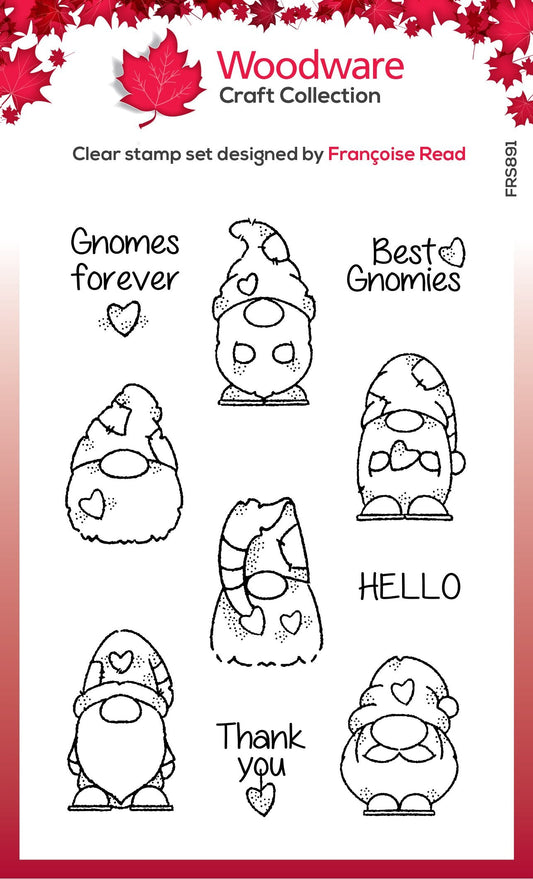 Woodware Clear Singles Mini Gnomes 4 in x 6 in Stamp