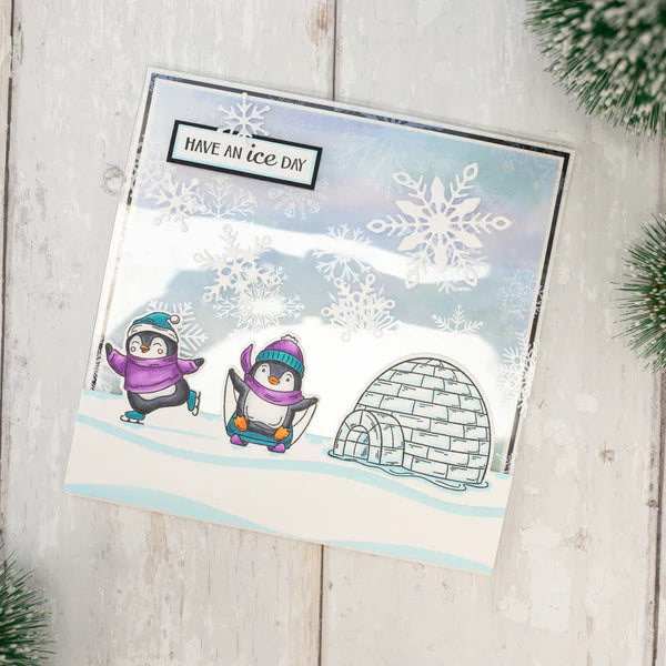 Crafters Companion Stamp and Die - Festive Penguins