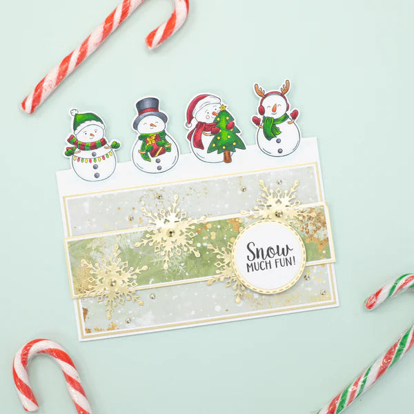 Crafters Companion Stamp and Die - Jolly Snowmen