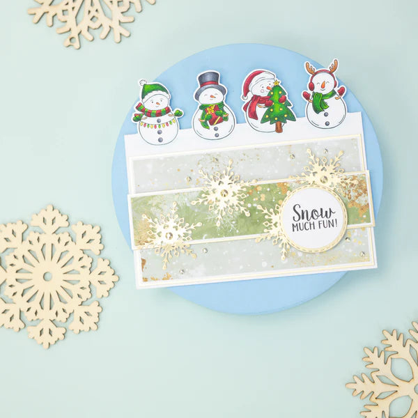 Crafters Companion Stamp and Die - Jolly Snowmen