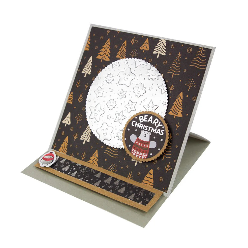 A Very Festive Fayre Cutesy Stars 3D Embossing Folder