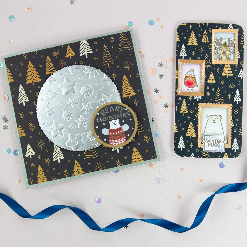 A Very Festive Fayre Cutesy Stars 3D Embossing Folder
