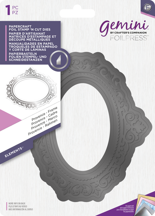 Gemini FoilPress - Stamp & Cut Die - Provence - Frame