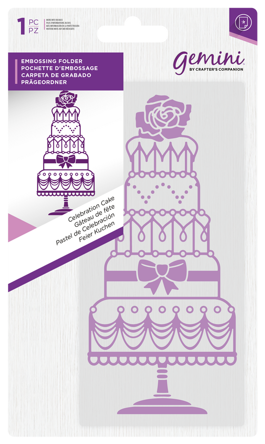 Mini Embossing Folder - 5.75" x 2.75" - Celebration Cake