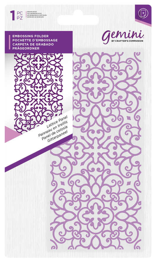 Mini Embossing Folder - 5.75" x 2.75" - Lattice Panel