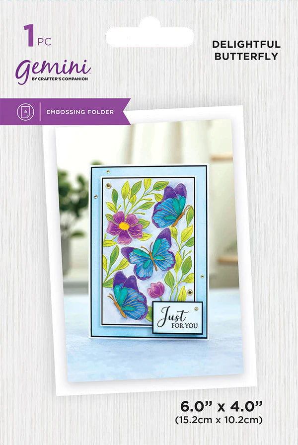 Gemini Illustrated Embossing Folder - Delightful Butterfly