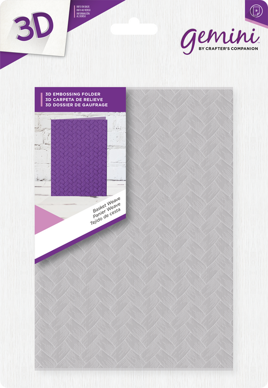 3D Embossing Folder - 5x7" - Basket Weave