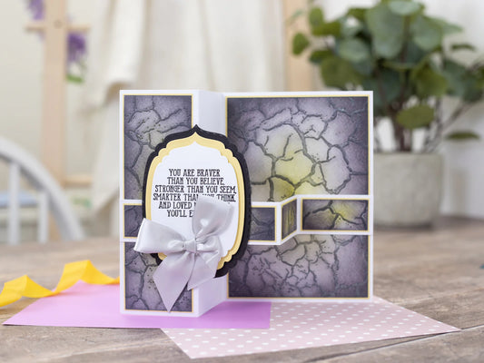 Gemini - 5 x 7” 2D Embossing Folder - Cracked Wall