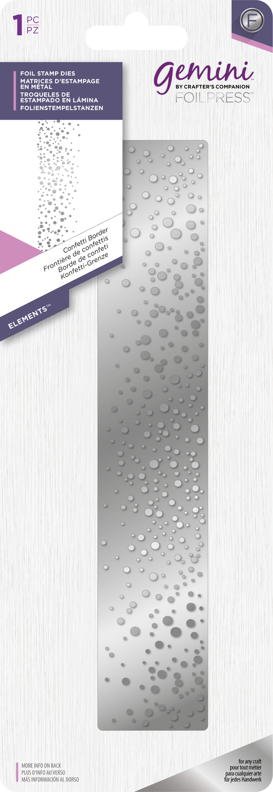 Gemini - Elements - Foil Stamp Die - Confetti Border