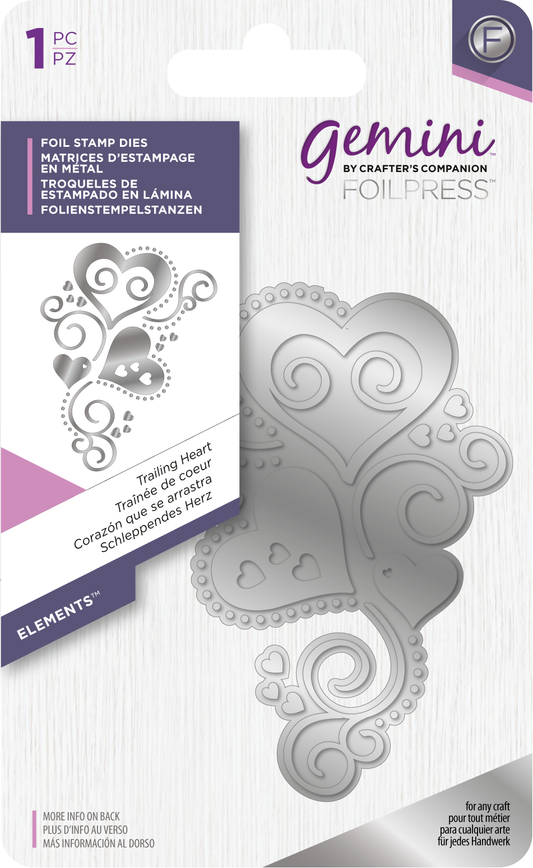 Gemini FOILPRESS Trailing Heart Foil Stamp Die Elements