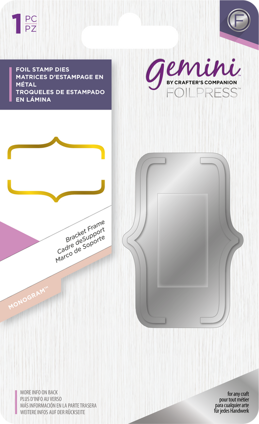Gemini - Monogram Foil Stamp - Bracket Frame