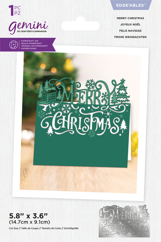 Gemini - Metal Die - Edge'able - Merry Christmas