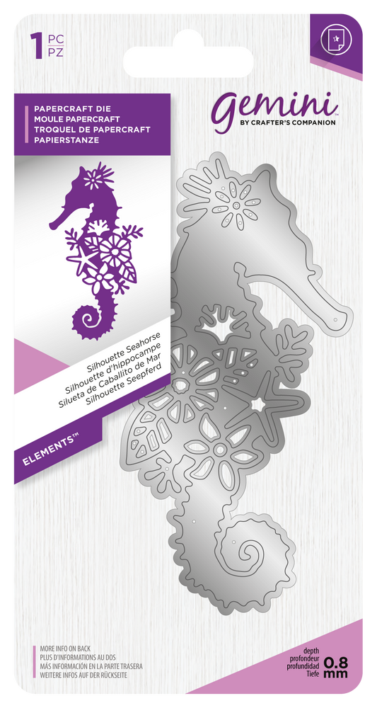 Gemini Die - Elements - Silhouette Seahorse