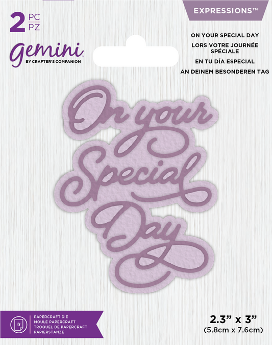 Gemini Die - Core Sentiments -  On your Special Day